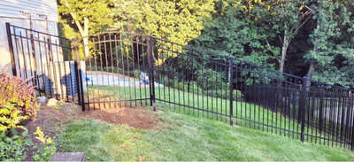 Aluminum (Racked) fence installation in New Jersey | Fence Pro by Bruno