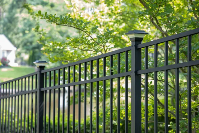 Catalyst Princeton aluminum fence in matte black