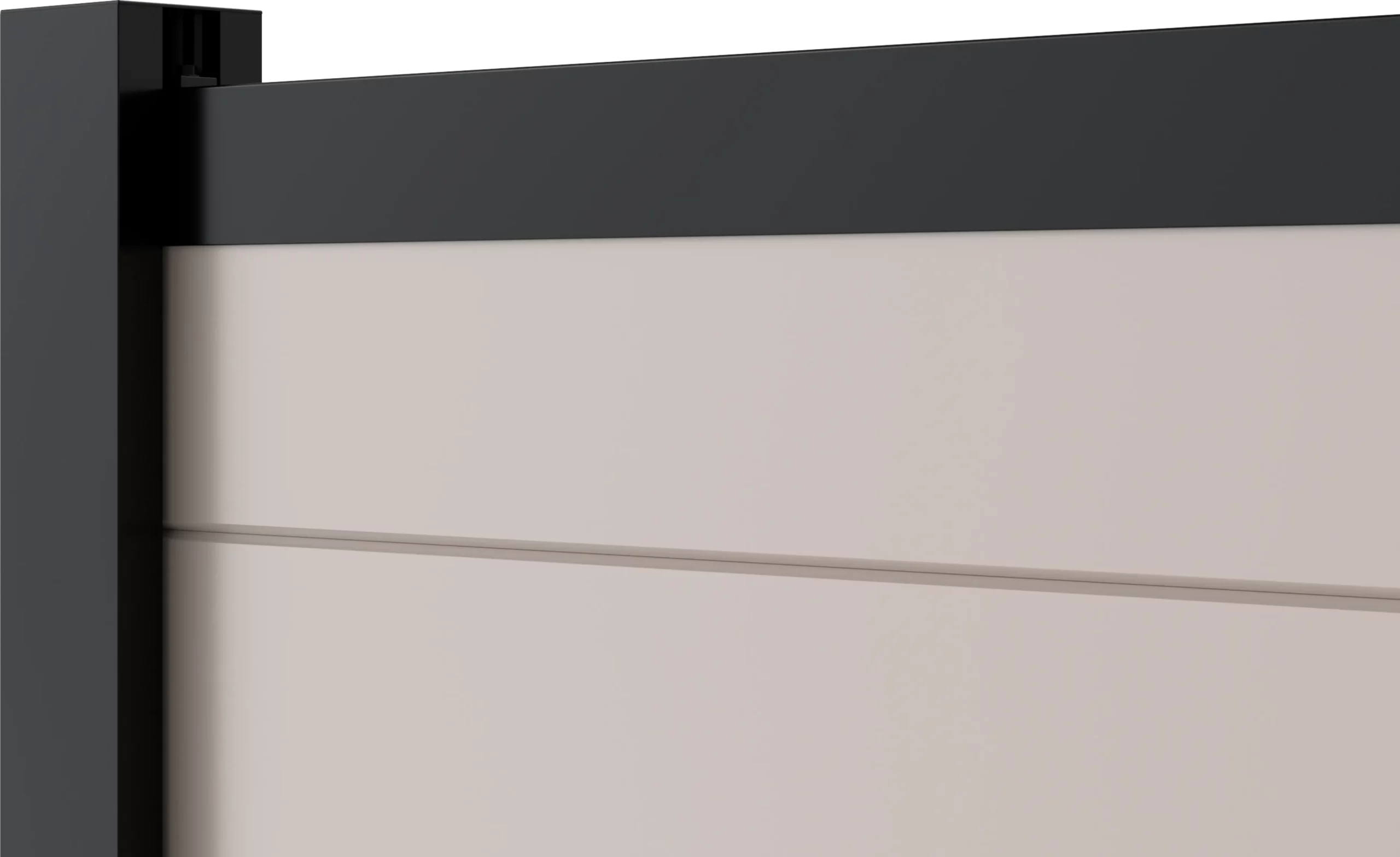 Catalyst Riverside aluminum-framed vinyl privacy fence in Gray