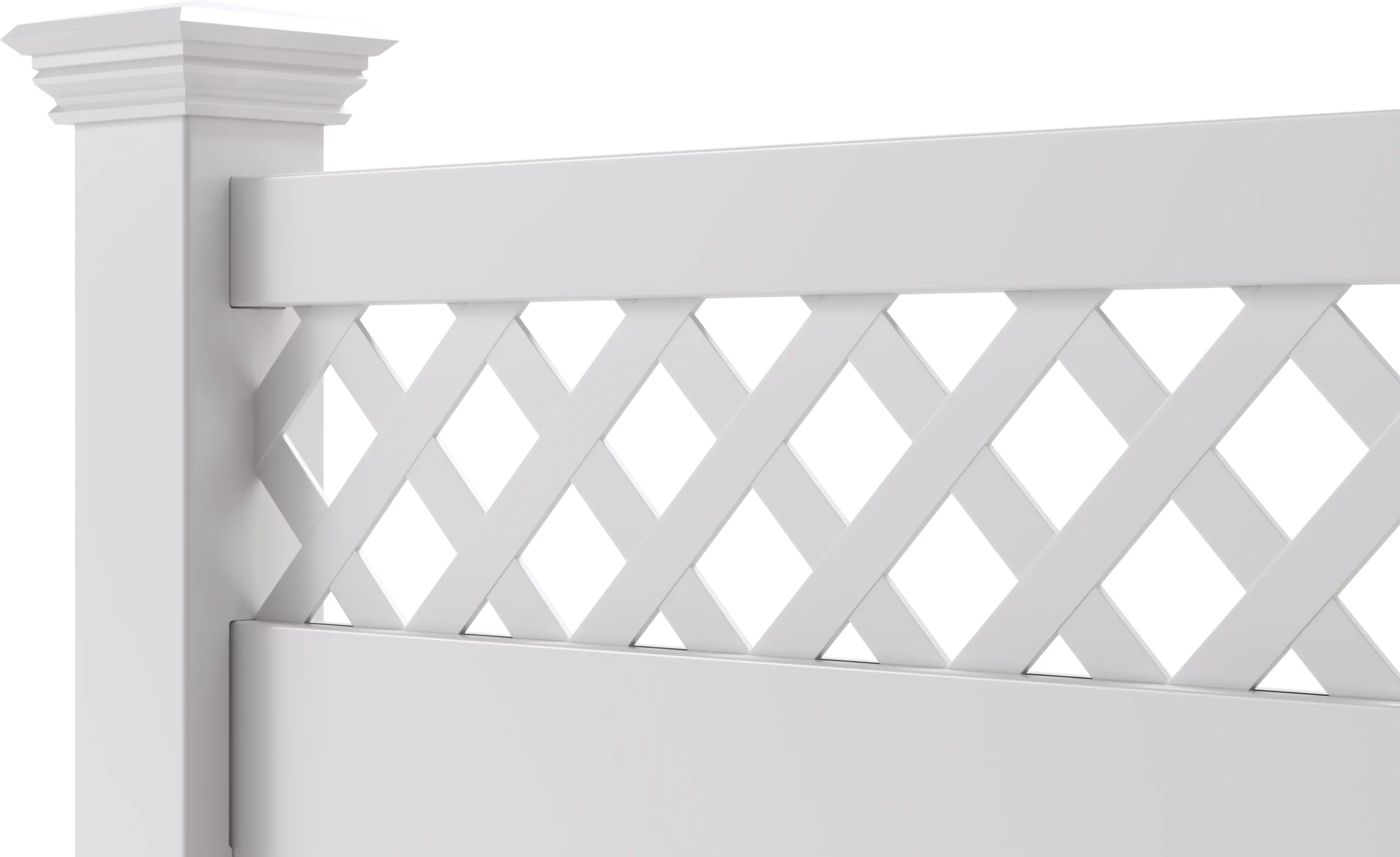 Catalyst Tybee lattice-top vinyl privacy fence
