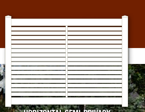 Illusions horizontal semi-privacy vinyl fence panel