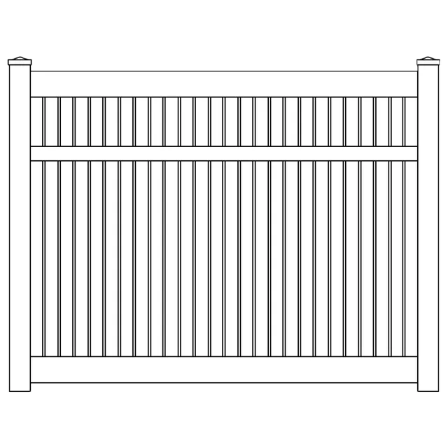 Vinyl semi-privacy fence