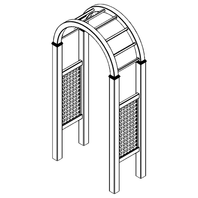 Vinyl arbor fence