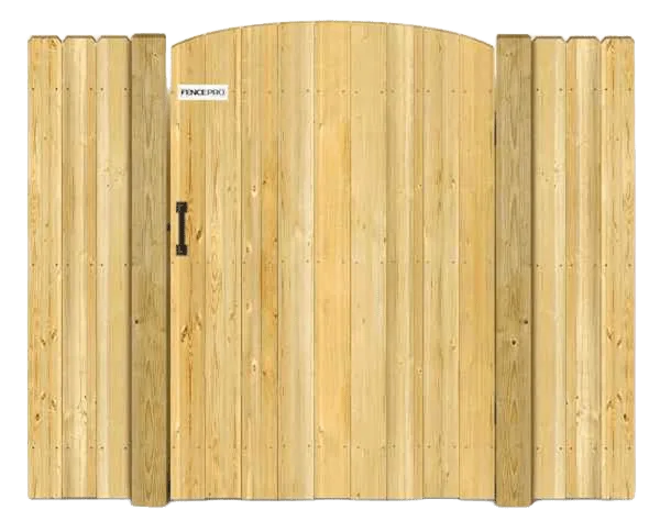 Convex-top Gate custom wood fence gate