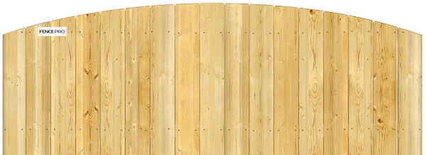 Convex (Arched up) top finish on a wood fence