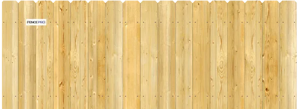 Dog Ear top finish on a wood fence