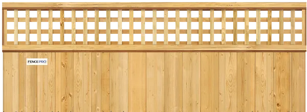 Lattice Top top finish on a wood fence