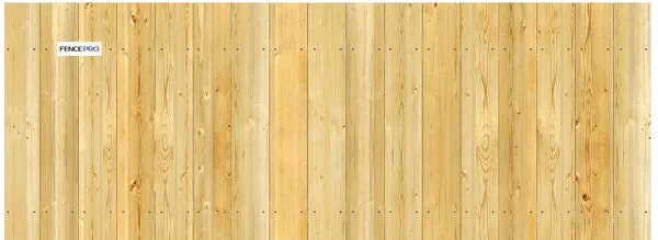 Straight Top top finish on a wood fence